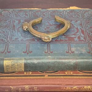 Benin Hausa Bronze Currency Bracelet Triple Boss Form 1800s West African Trade